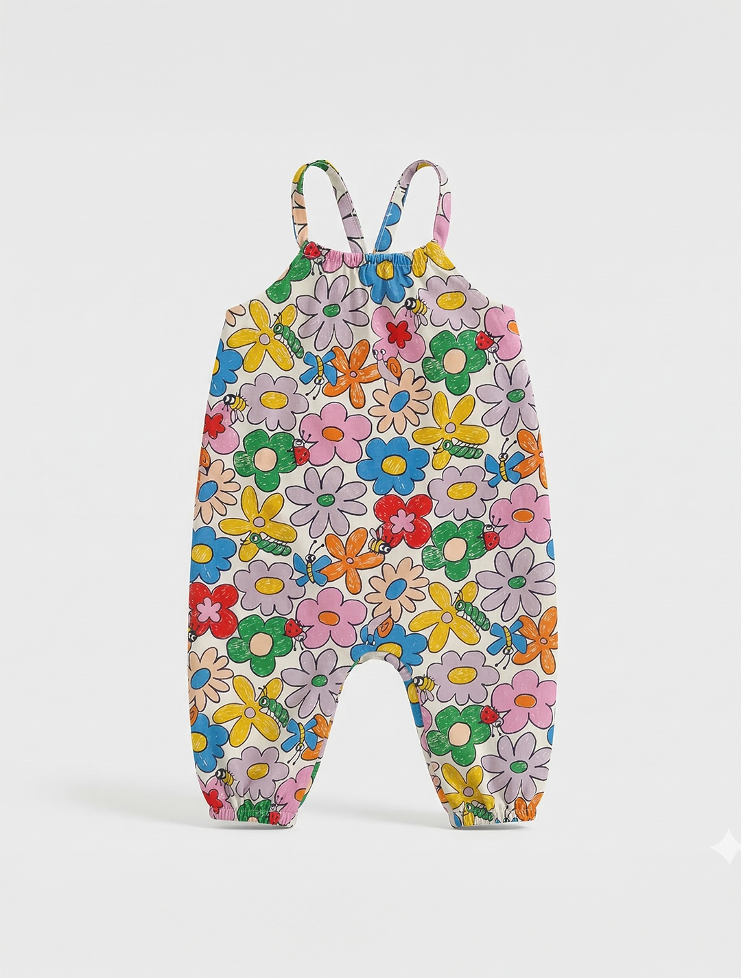 Multicolored floral romper