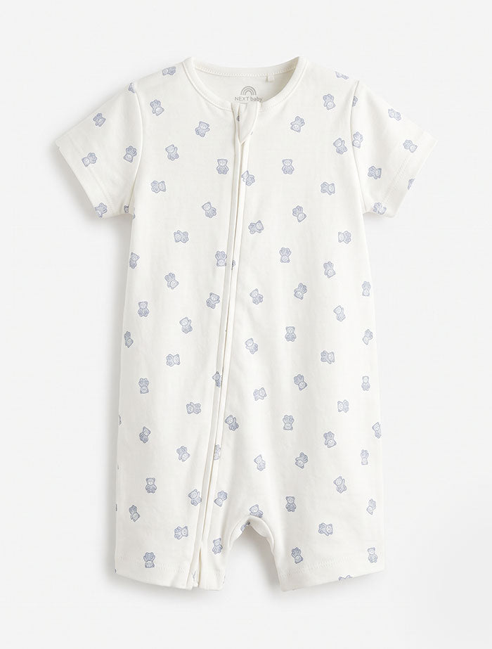 Blue bear 2 way zipper jumpsuit