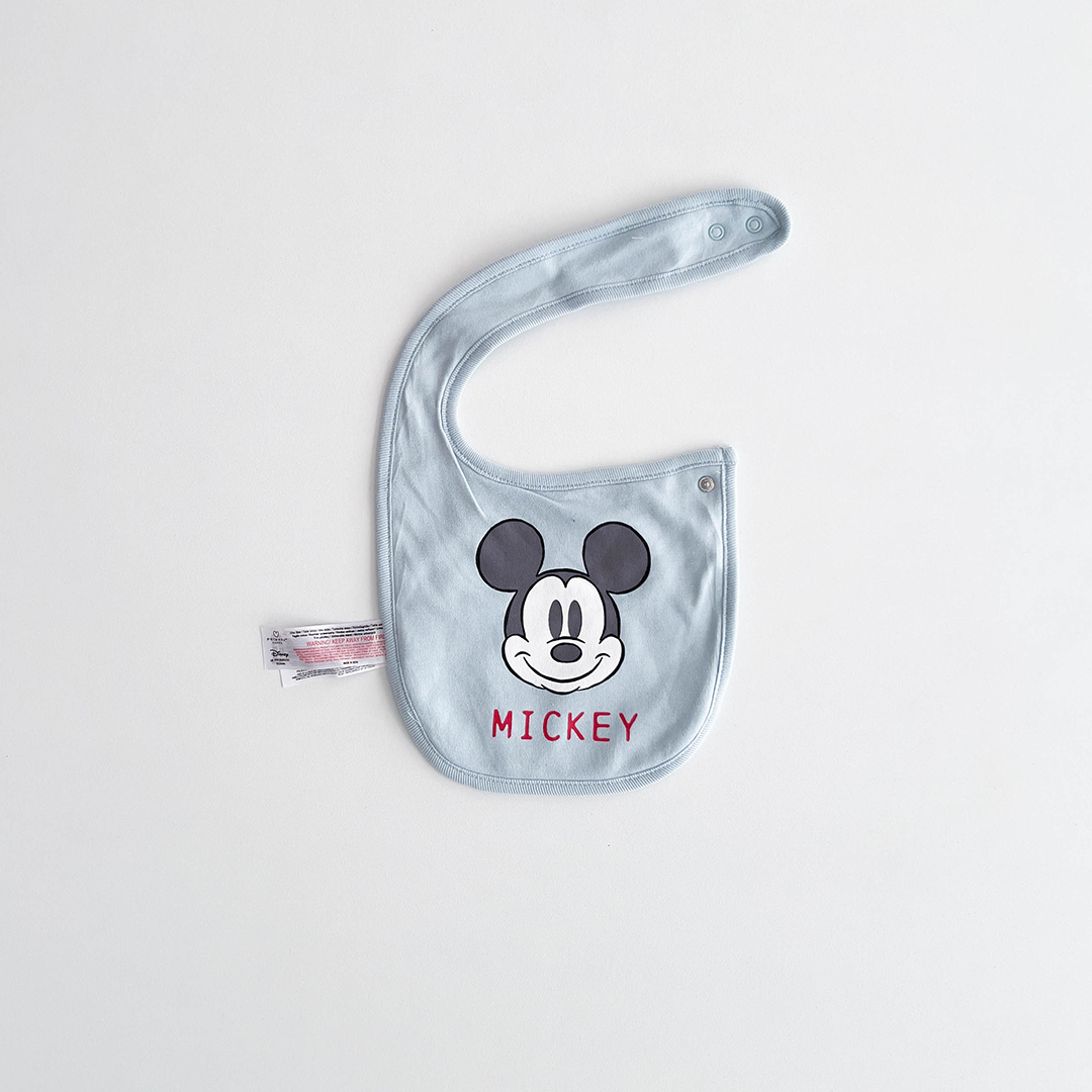 MICKEY PRINT ROUND BIB