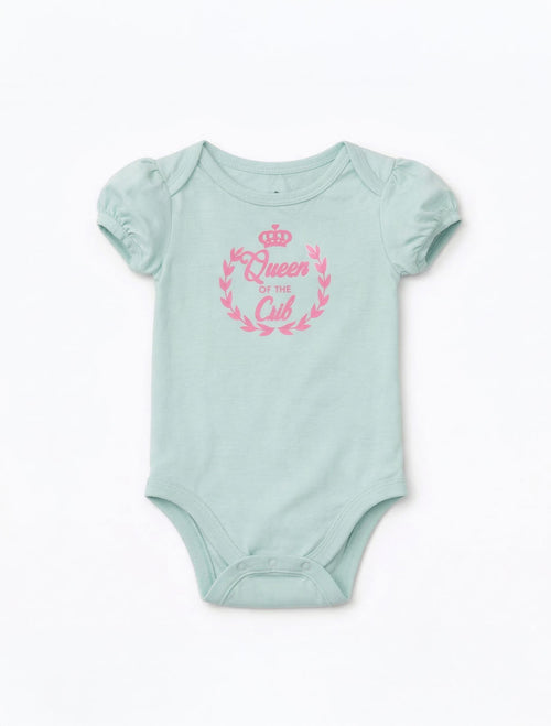 AQUA BLUE PRINTED ONESIE