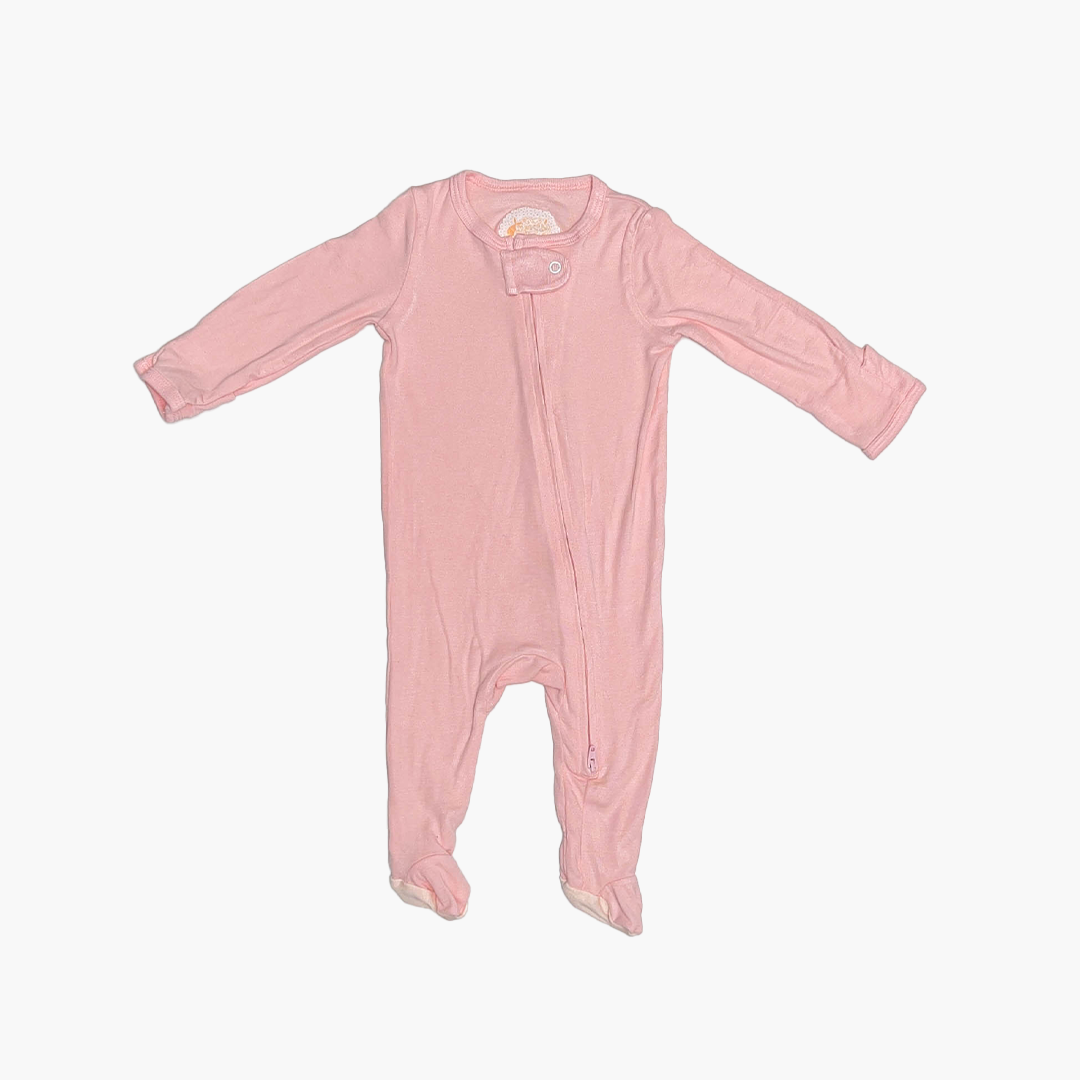 PINK PEACH ZIPPER SLEEPSUIT