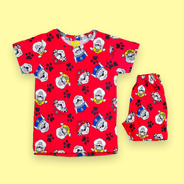 3-4 years Red printed co ord set