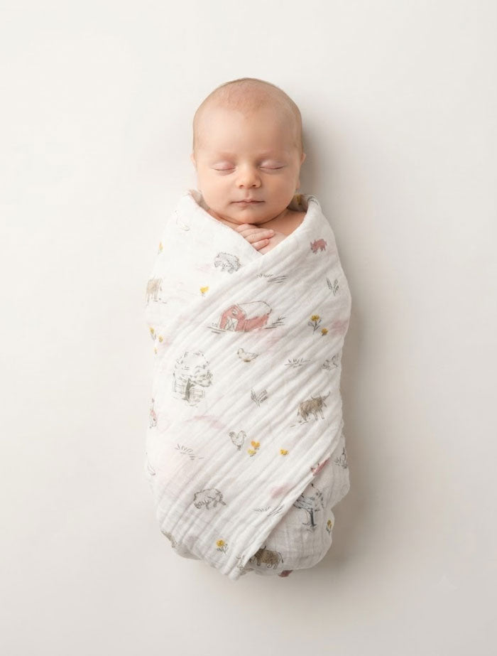 ORGANIC COTTON MUSLIN CLOTH SWADDLE