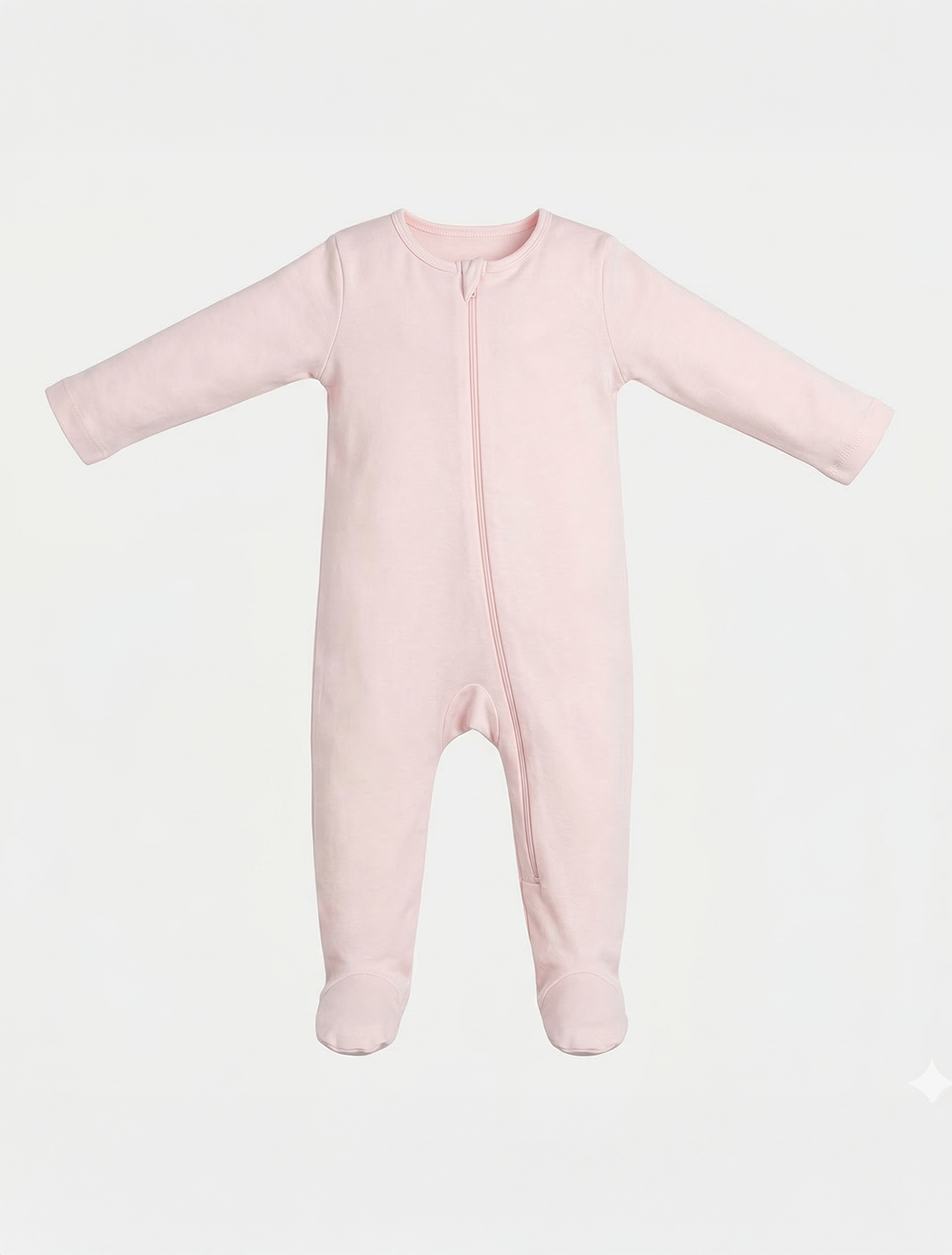 BABY PINK ZIPPER SLEEPSUIT