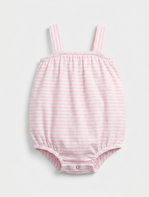 LAVENDER WHITE STRIPED FANCY ONESIE