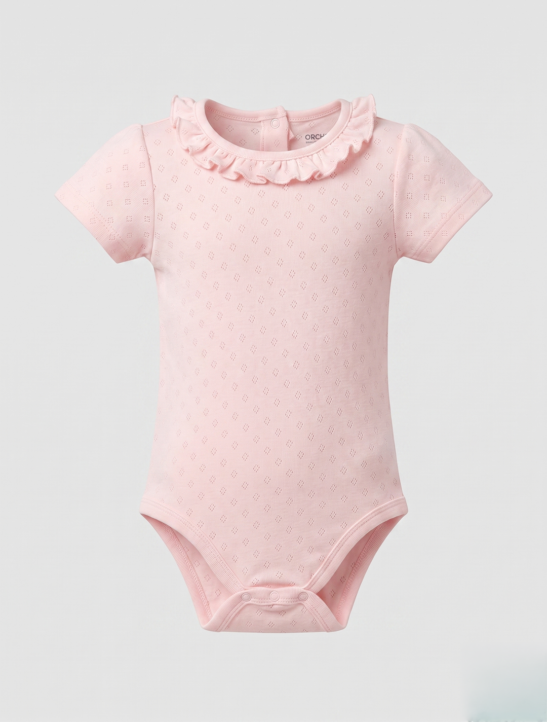 BABY PINK POINTELLE ONESIE