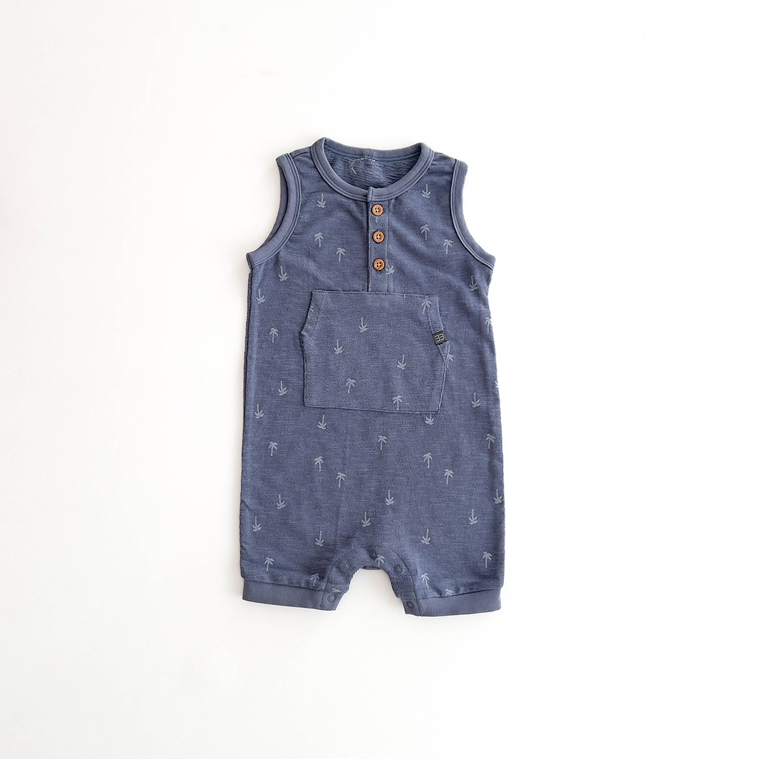 GREY BLUE BOYS JUMPSUIT