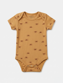 YELLOW SUN PRINTED ONESIE