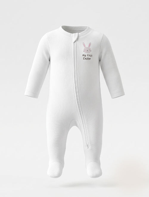 First easter 2 way zipper sleepsuit