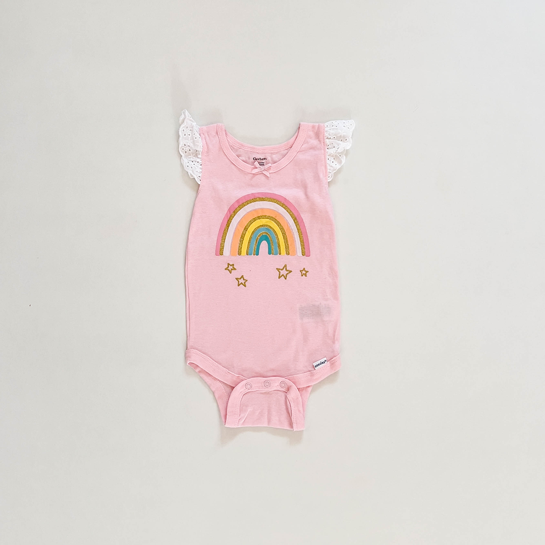 RAINBOW PINK GIRLS ONESIE