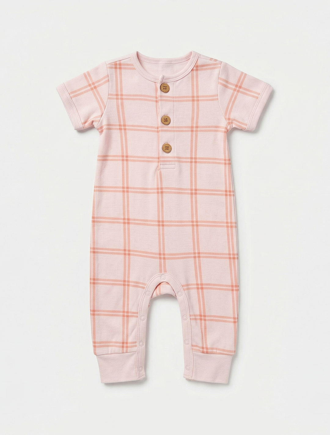 PASTEL PINK CHECK ROMPER
