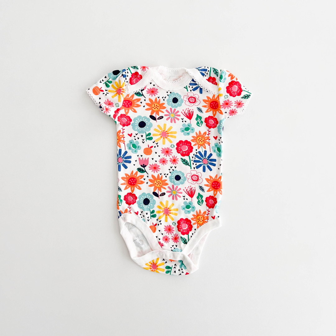 FLORAL GIRLS COTTON ONESIE