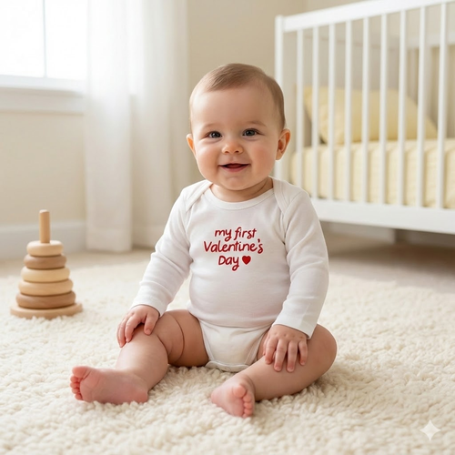 VALENTINES DAY PRINTED ONESIE
