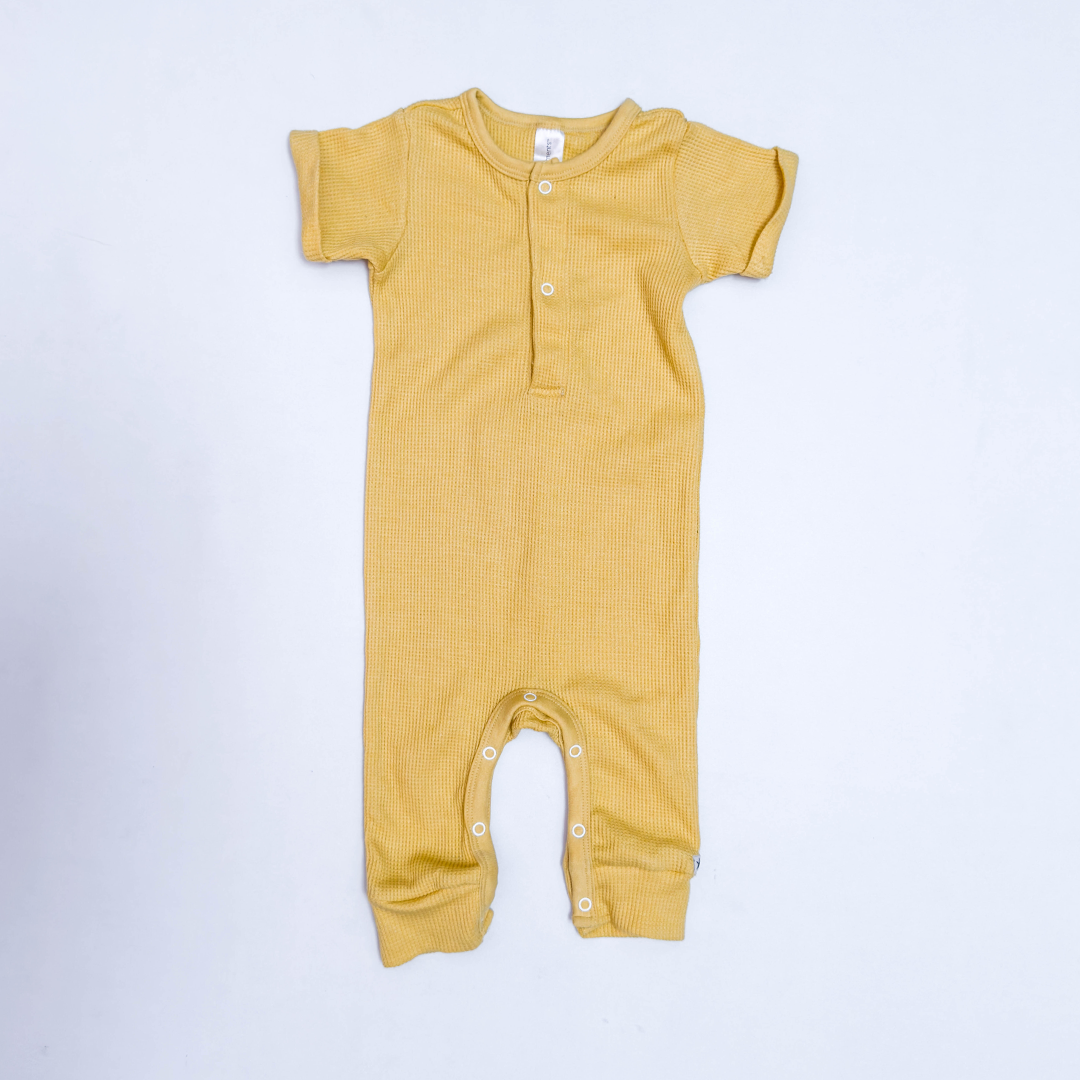 YELLOW KNITTED ROMPER