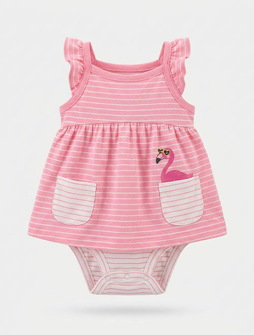 Pink stripes sunsuit