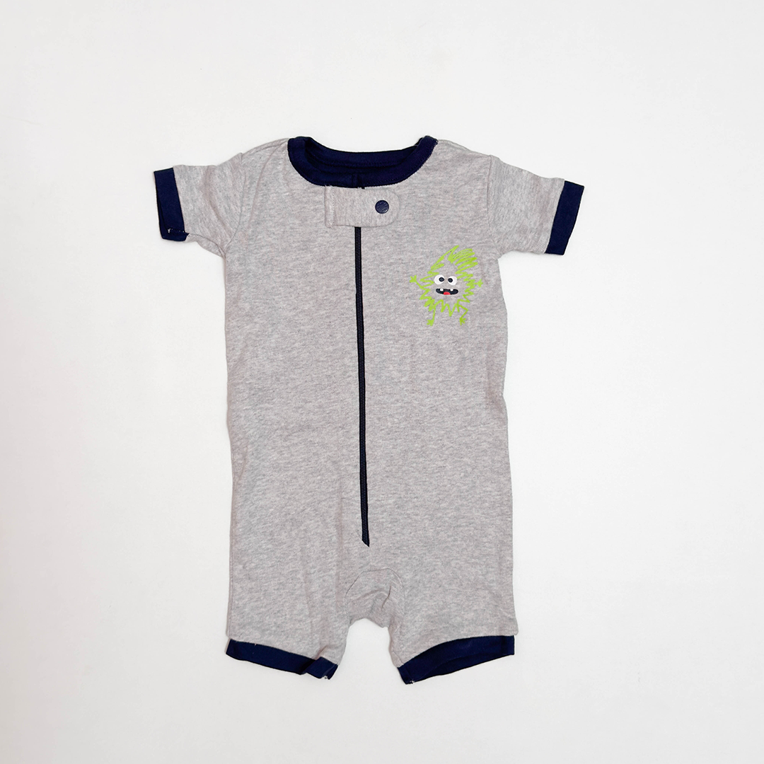 GREY ZIPPER JUMPSUIT