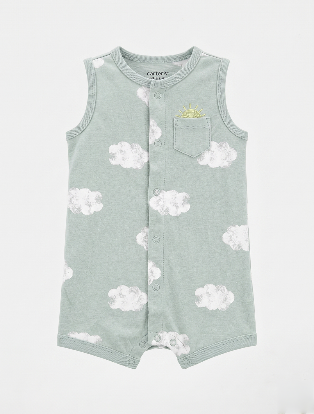 MINT GREEN CLOUD PRINTED JUMPSUIT