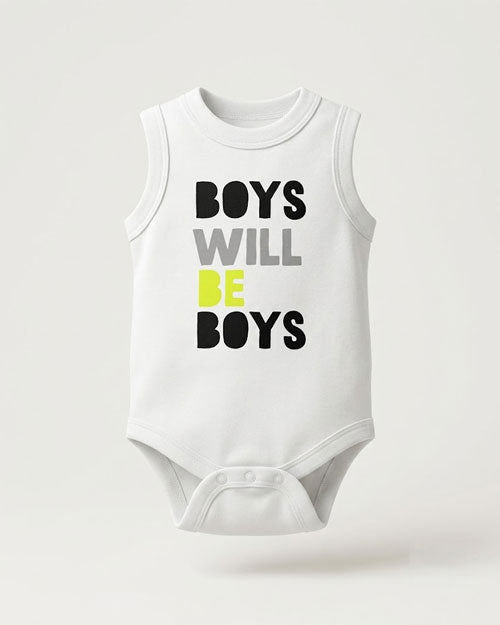 Boys printed onesie