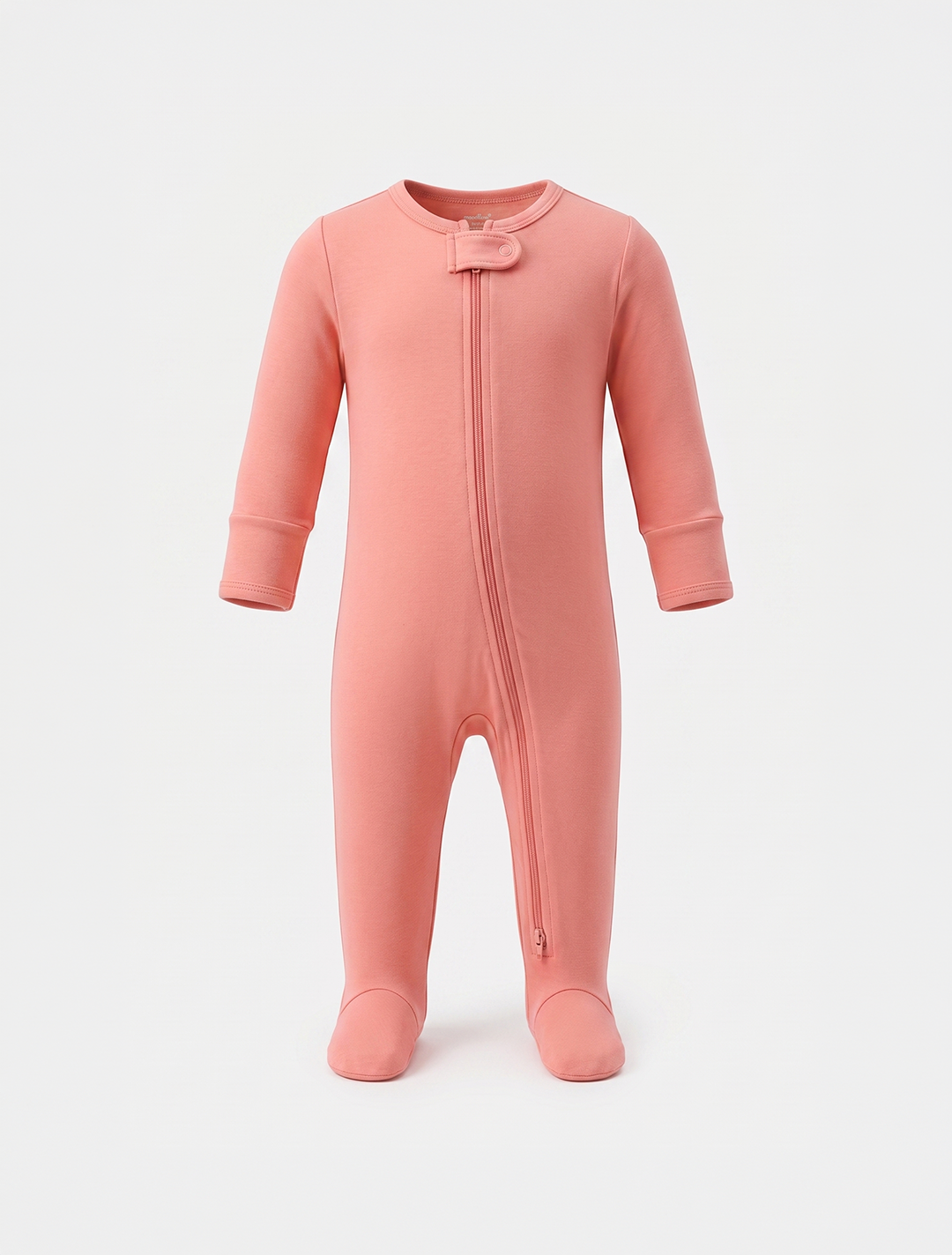 PEACH VISCOUS ZIPPER SLEEPSUIT