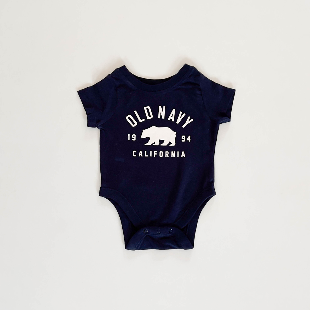 NAVY BLUE PRINTED ONESIE