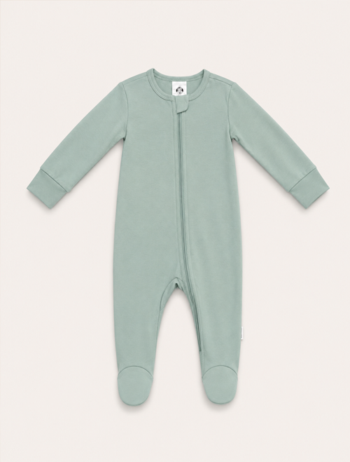 Aqua green zipper sleepsuit