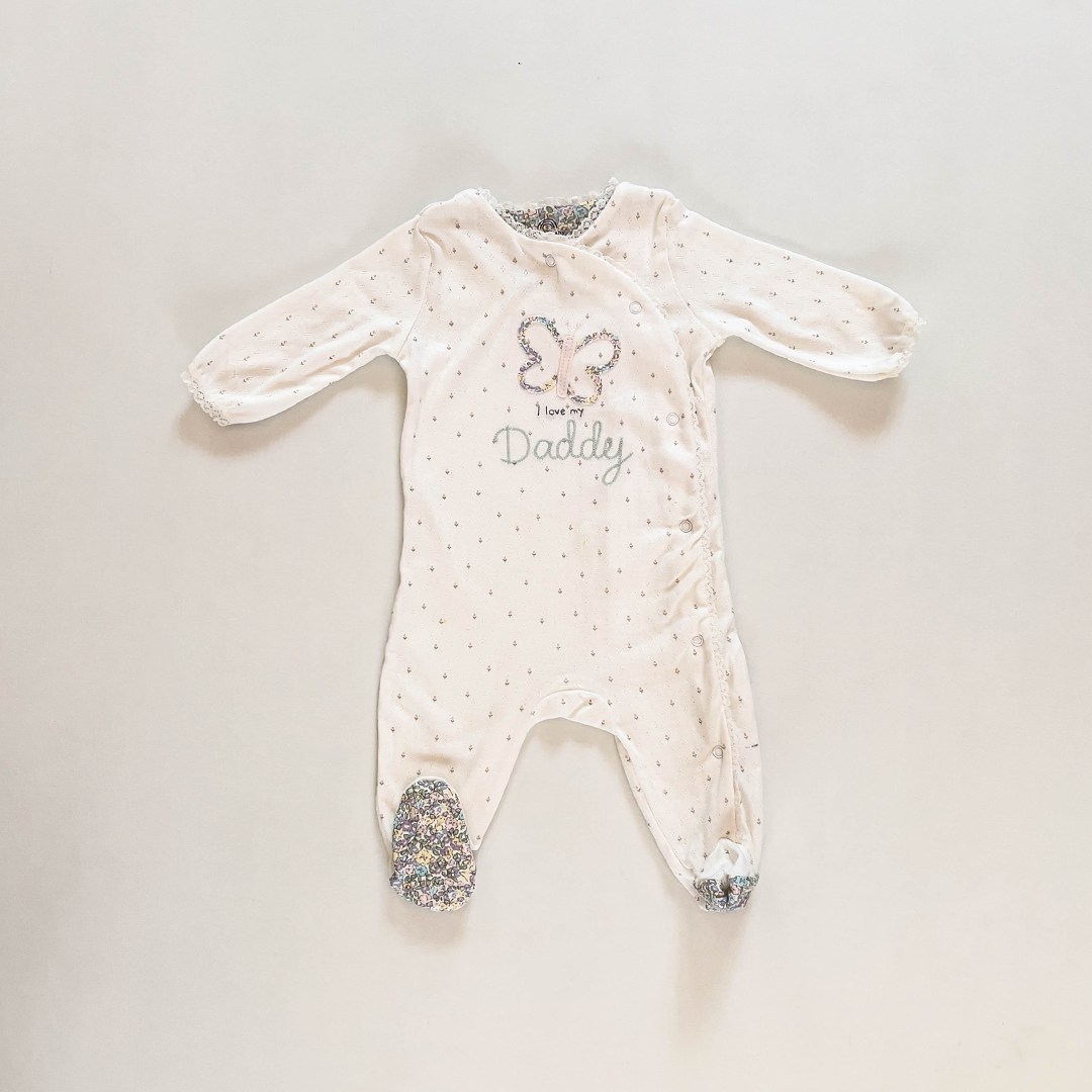 PREMIUM POINTELLE FLORAL SLEEPSUIT