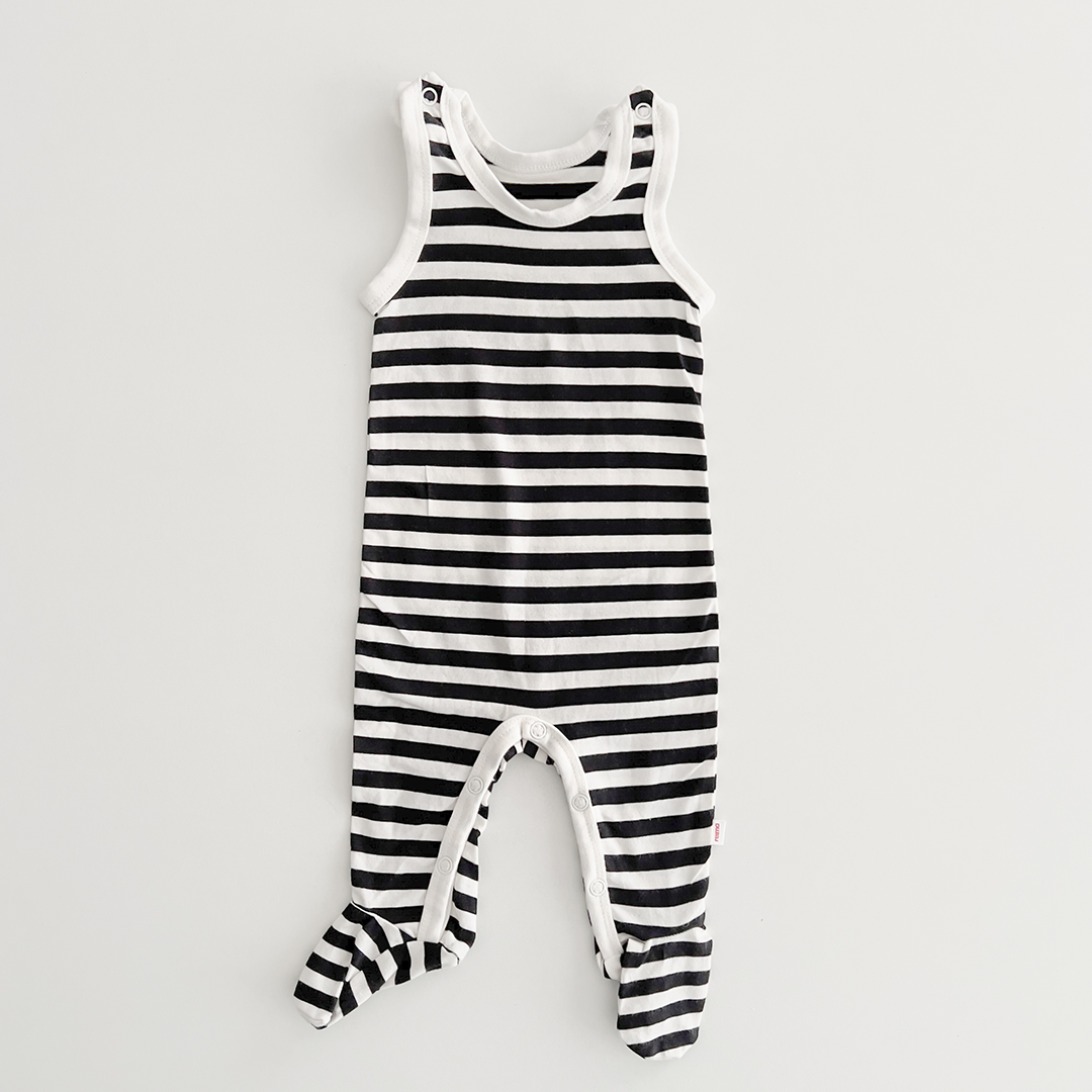SRIPED SLEEVLESS SLEEPSUIT