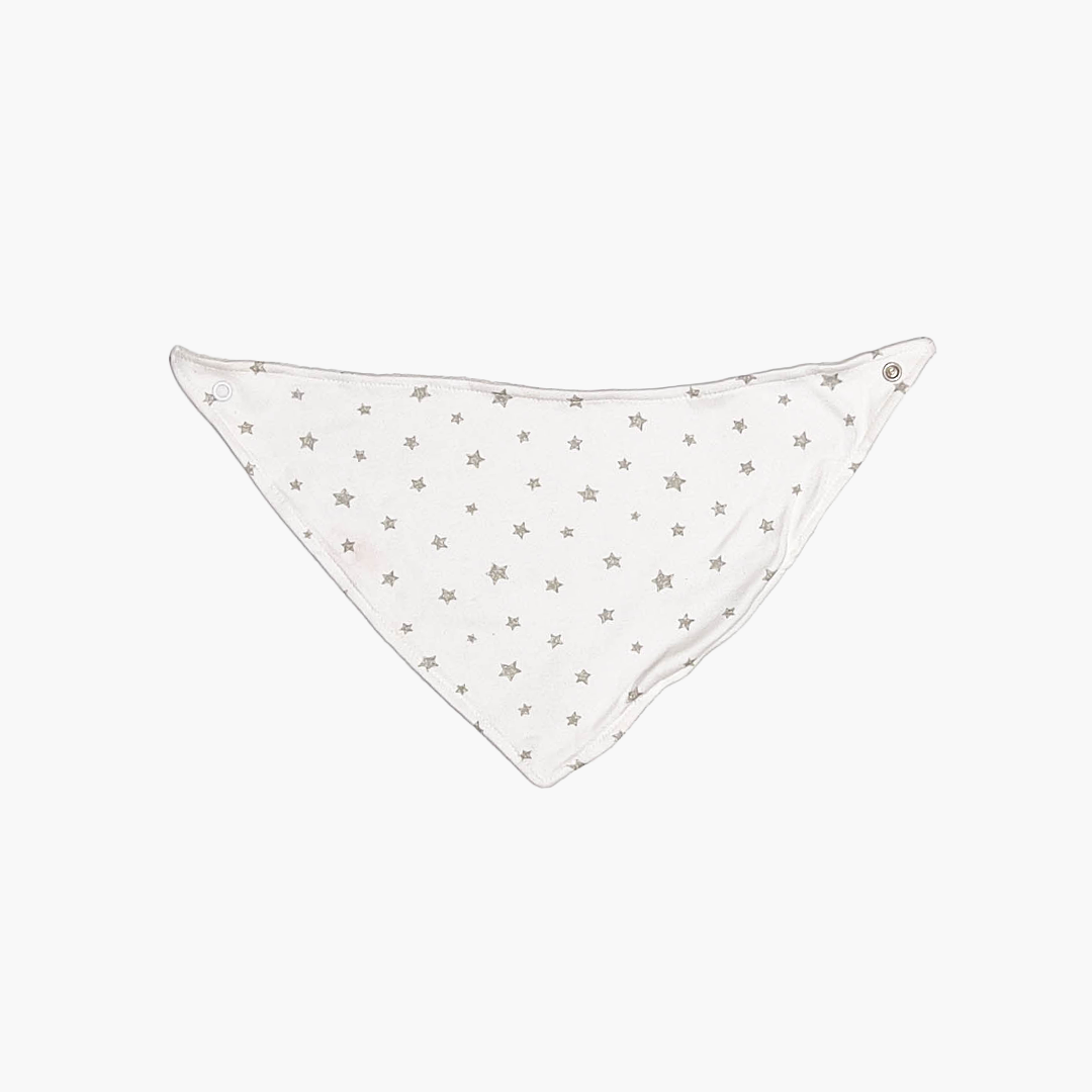 WHITE STAR PRINTED BIBS