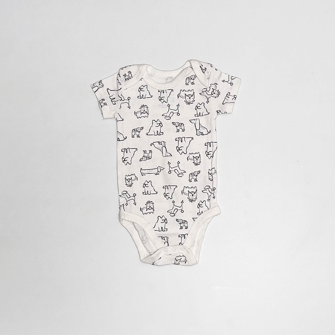 OFF WHITE ANIMAL PRINTED ONESIE