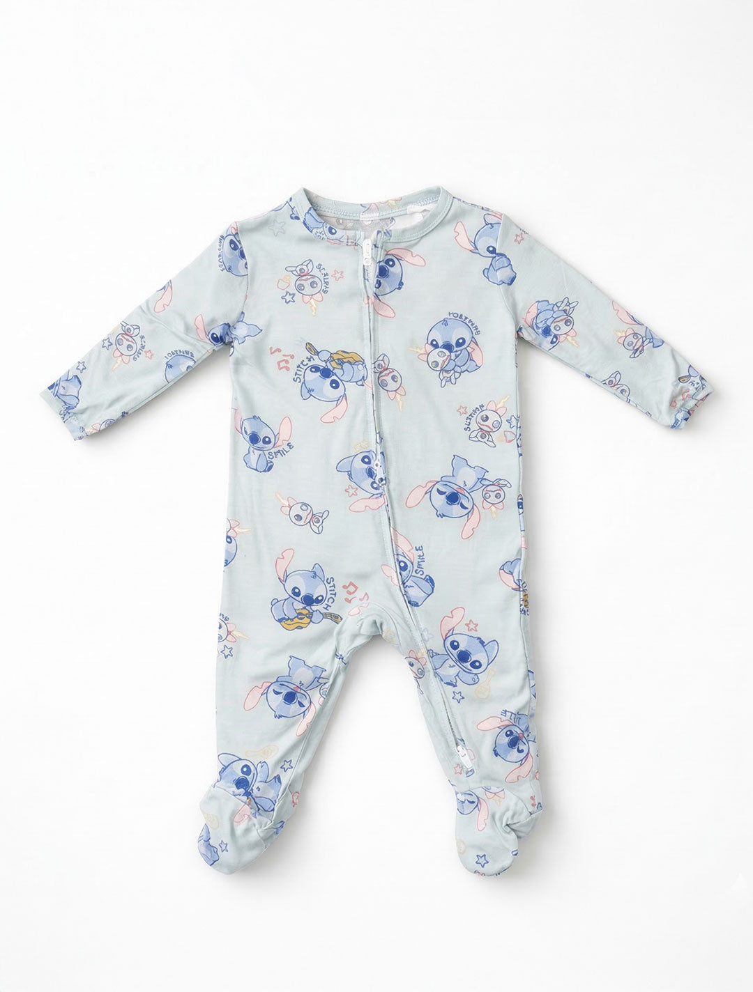BLUE STITCH TWO WAY ZIPPER SLEEPSUIT