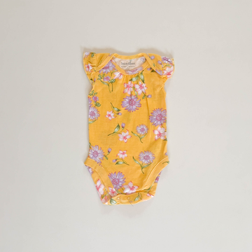 YELLOW FLORAL ONESIE