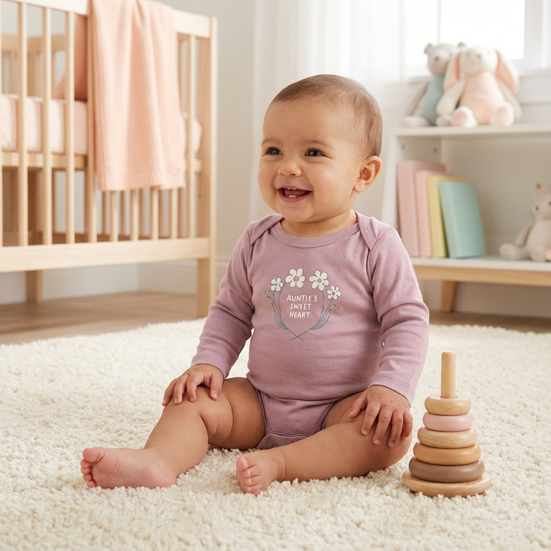 LAVENDER PRINTED ONESIE