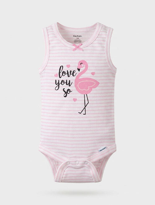 Pink stripes girls onesie