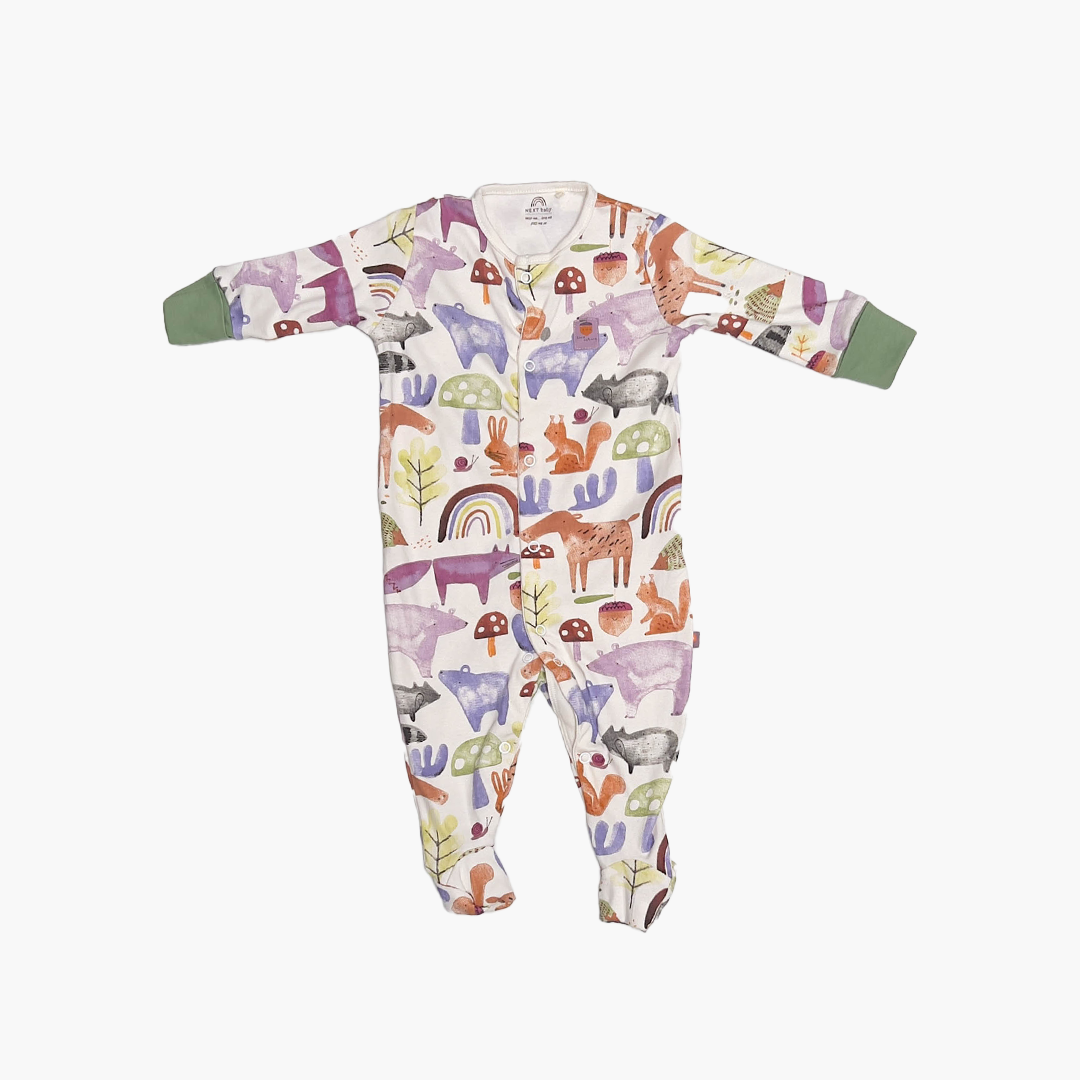 MULTICOLOUR BUTTON SLEEPSUIT