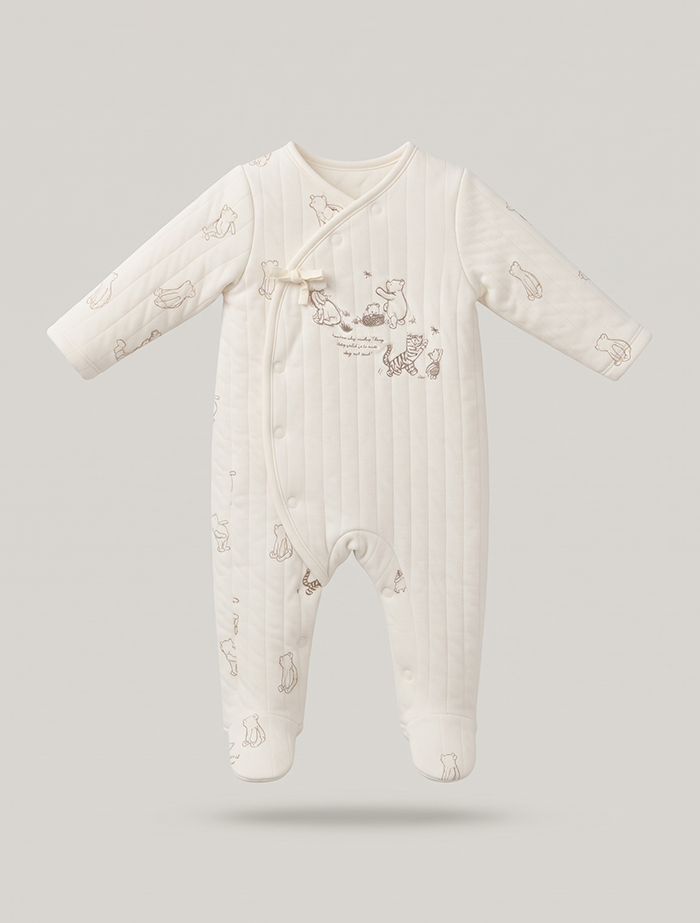 Winne the phoo quilted sleepsuit