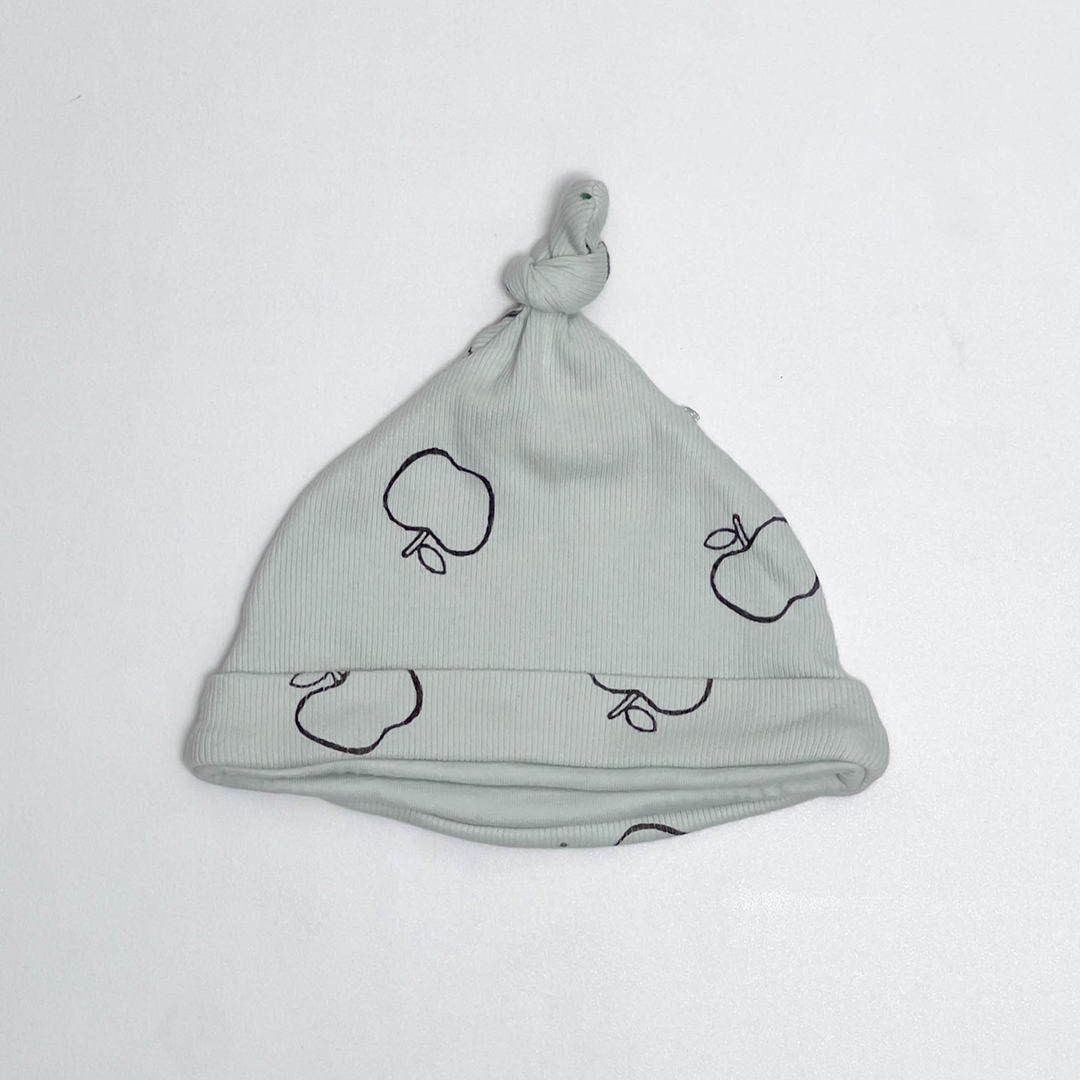 SAGE GREEN RIBBED KNOTED CAP