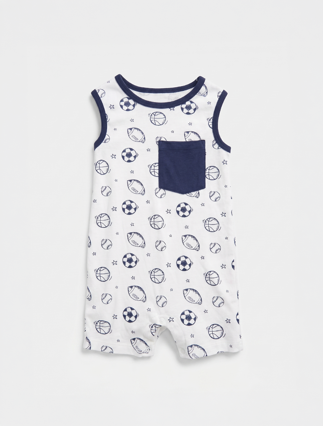 Navy blue printed jumpsuit