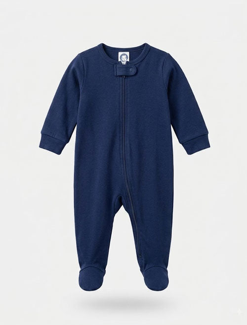Blue zipper sleepsuit