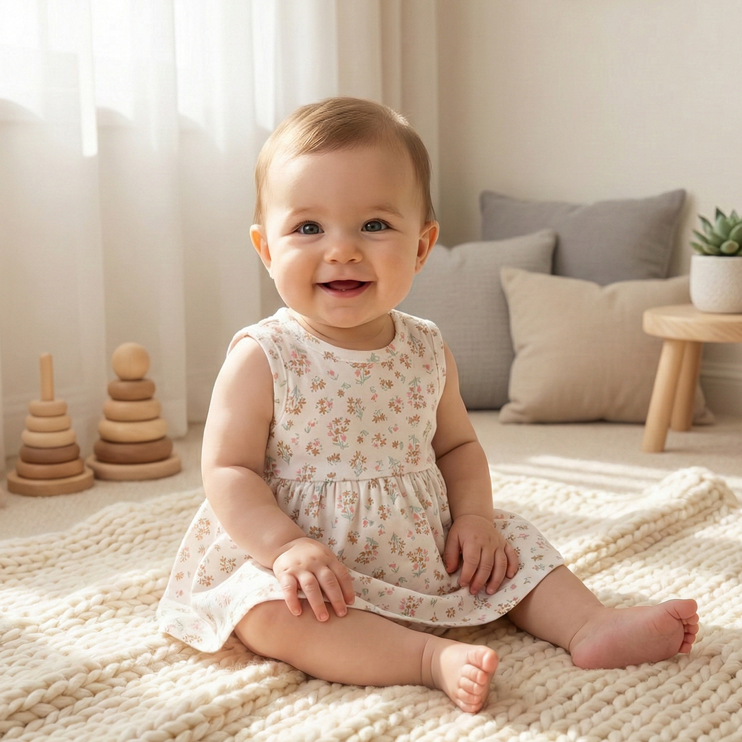 OFF WHITE FLORAL PRINTED SUNSUIT