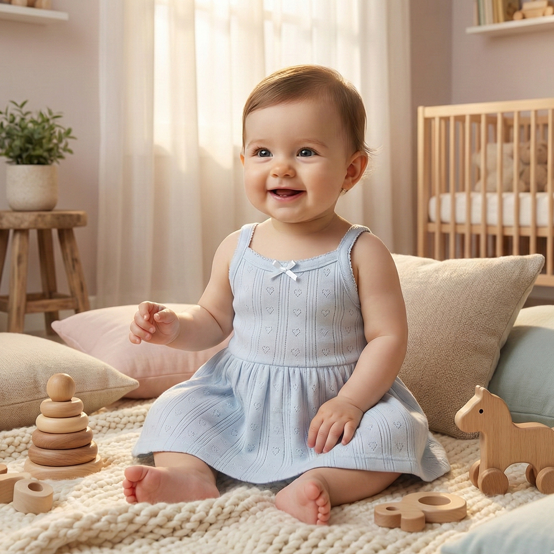 SKY BLUE POINTELLE SUNSUIT