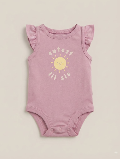 Lavender sun print onesie