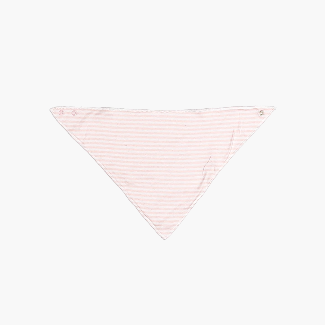 PINK STRIPED BANDANA BIBS