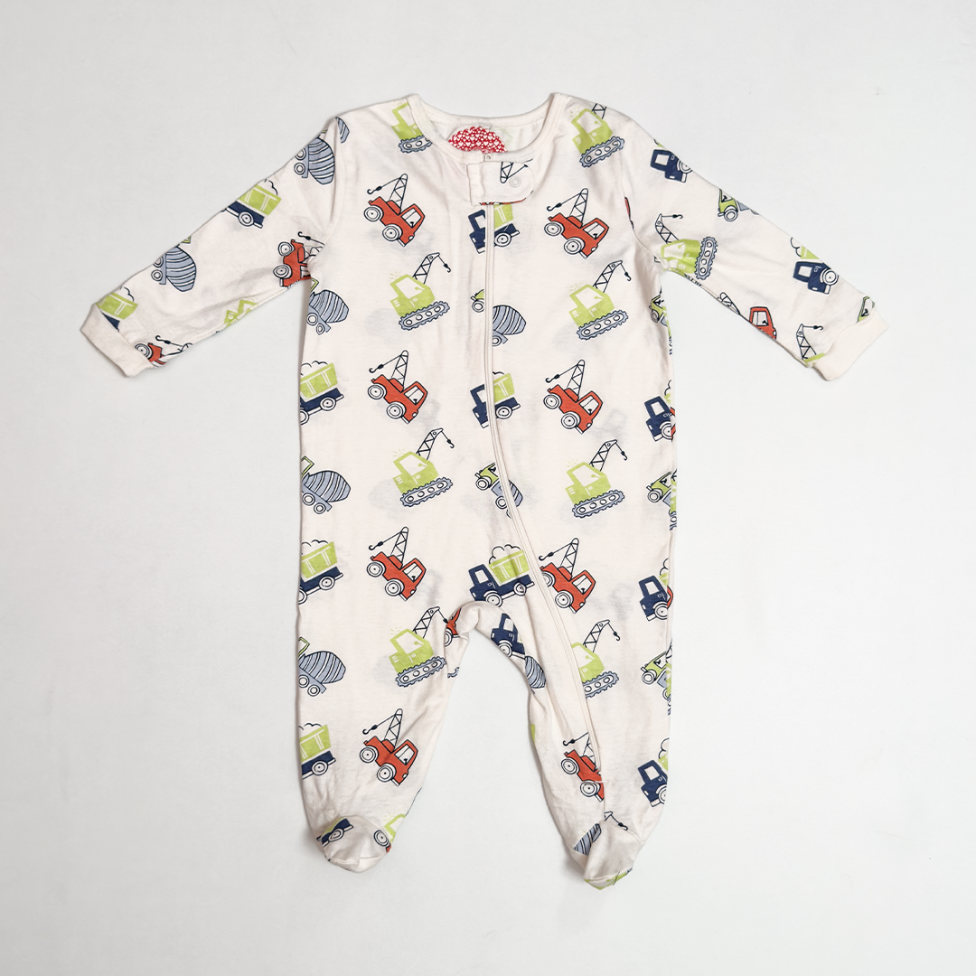 OFF WHITE ZIPPER SLEEPSUIT