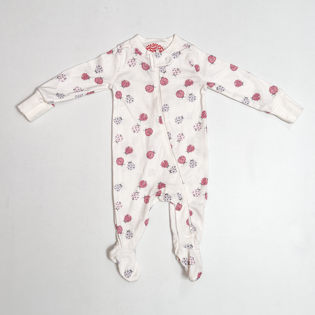 LADY BUG ZIPPER SLEEPSUIT