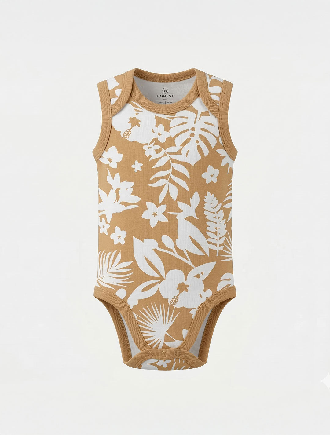 BROWN FLORAL ONESIE