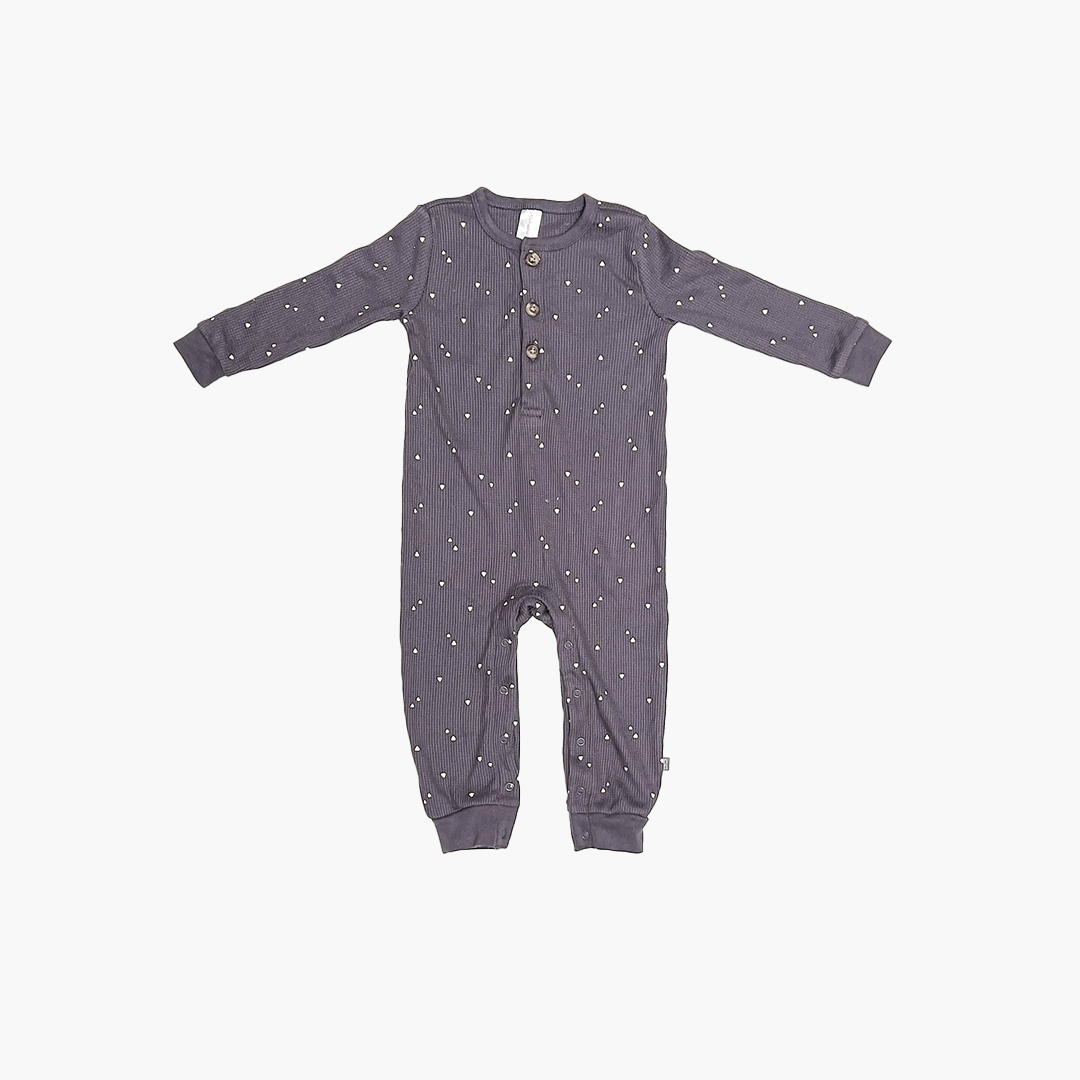 DARL GREY PATTERNED KNITTED ROMPER