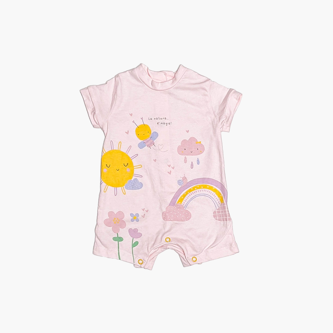 BABY PINK PRINTED JUMPSUIT