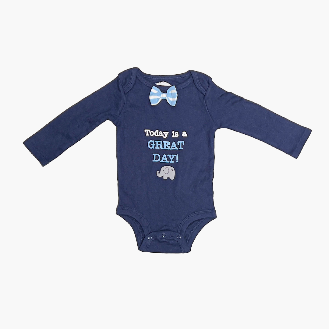 NAVY BLUE PRINTED ONESIE