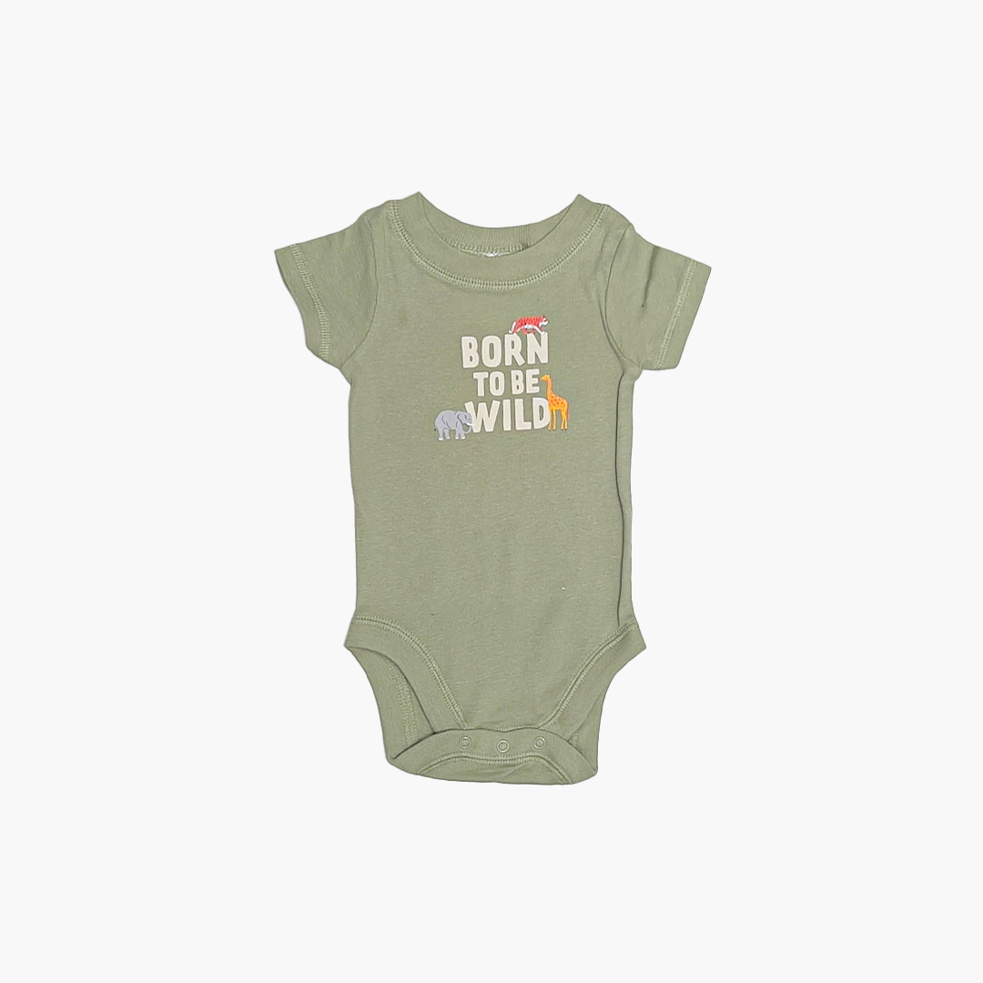 PASTEL GREEN PRINTED ONESIE