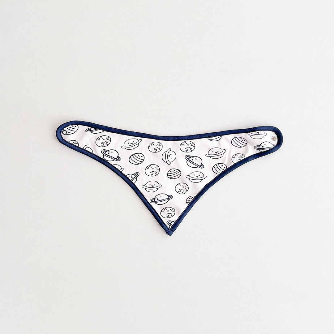 NAVY BLUE PATTERNED BIB